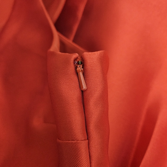 Maeve Fit Flare Dress Holiday Red Sleeveless V Neck Cross Back A Line 2 - Picture 5 of 8